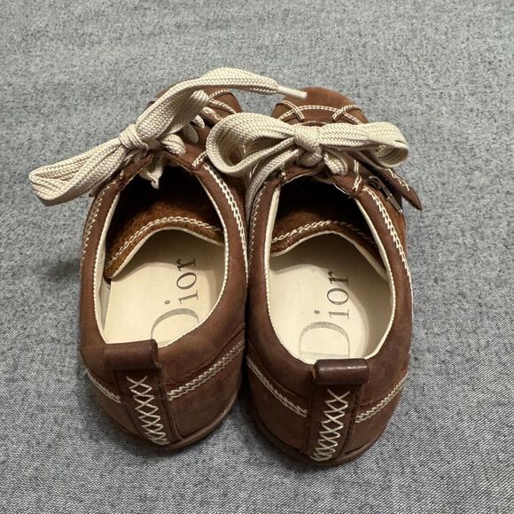 Christian Dior Vintage Brown Suede Sneakers size 38 - Picture 4 of 9